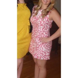 Eliza J pink and white embellished dress